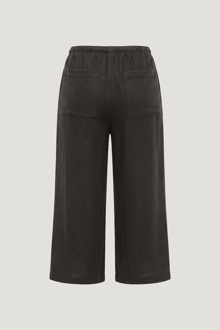 Leo Linen Capri Pants Chocolate Torte Brown large