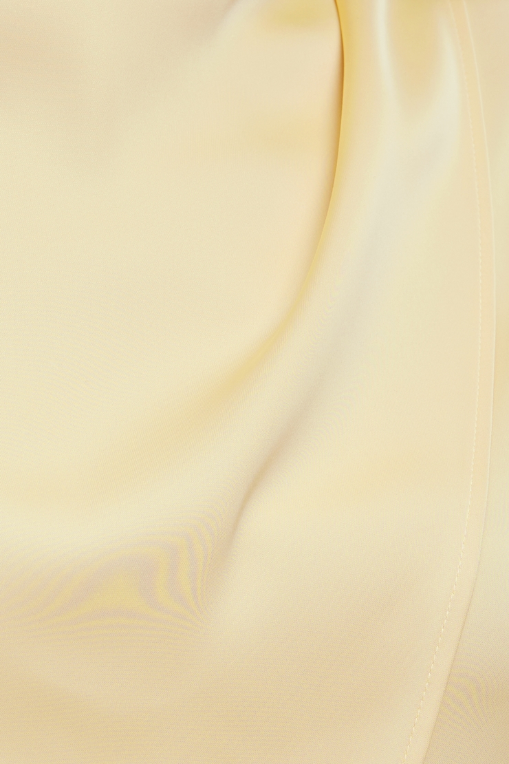 Ella Layered Satin Blouse Pale Yellow large