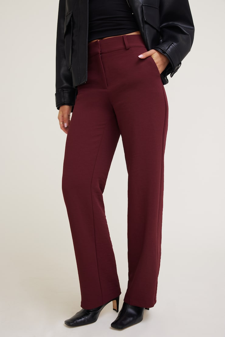 Camelia Airflow Straight Leg Pants Zinfandel Burgundy large