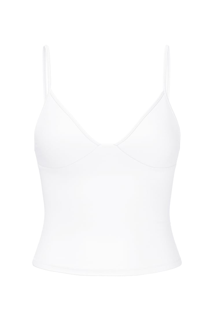 Active Plunge Cami Top, Snow White, large