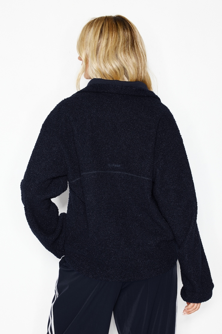 Sherpa Full Zip Jacket, Naughty Navy Blue, large