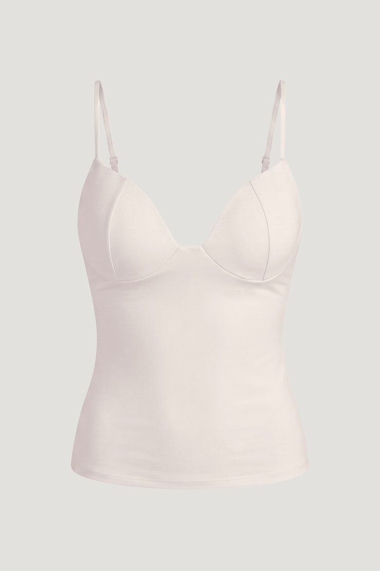 Mindi Padded Bustier Top Calming Off White large