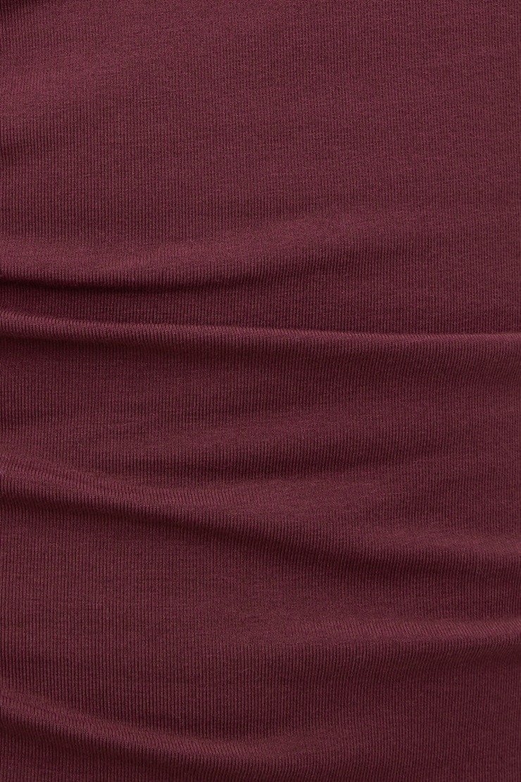 Katia Cotton Mini Dress Maroon Banner large