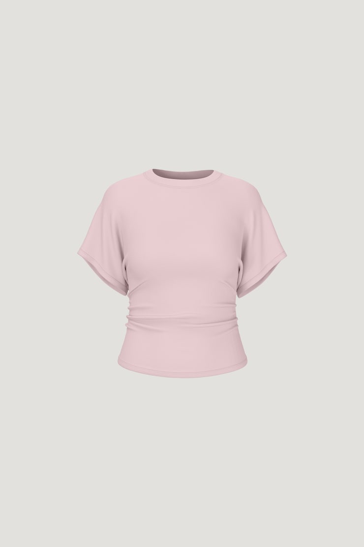 Andrea Jersey T Shirt Pale Lilac Pink large
