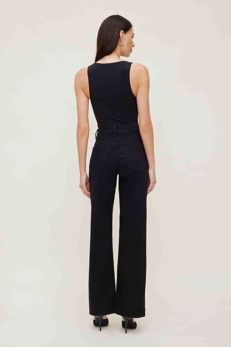 Sculpt Plunging V Neck Bodysuit Jet Black large