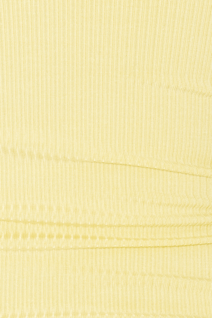 Open Neck Ribbed Cami Top, Limonada Yellow, large