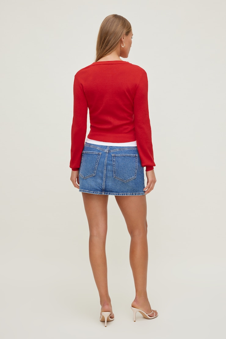 Gia Denim Mini Skort Medium Dark Indigo / Lagoon large