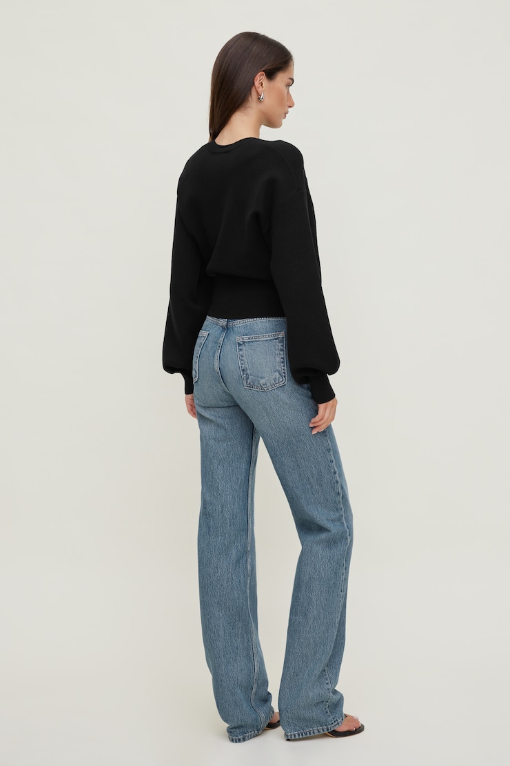 Bea Crewneck Sweater Jet Black large