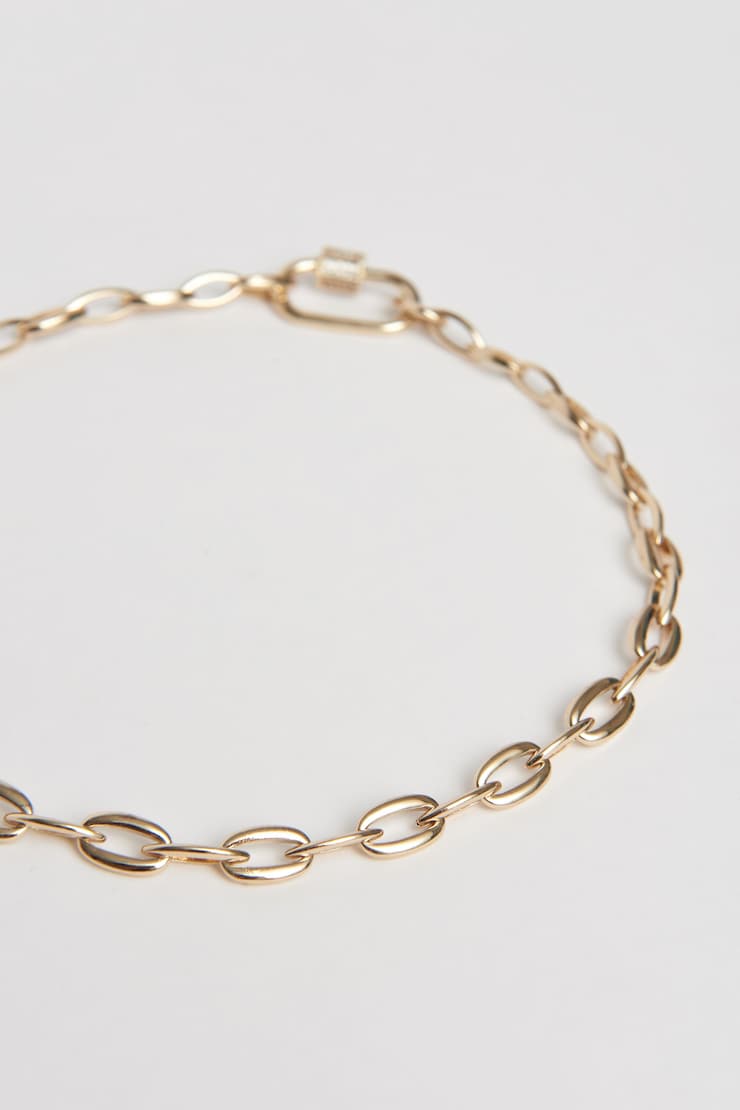 Heavy Chain with Carabiner Clasp Gold large