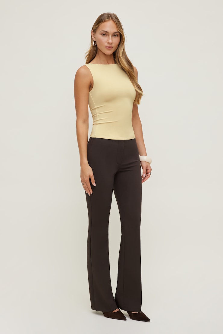 Nola Sculpt Tank Top Pale Yellow large