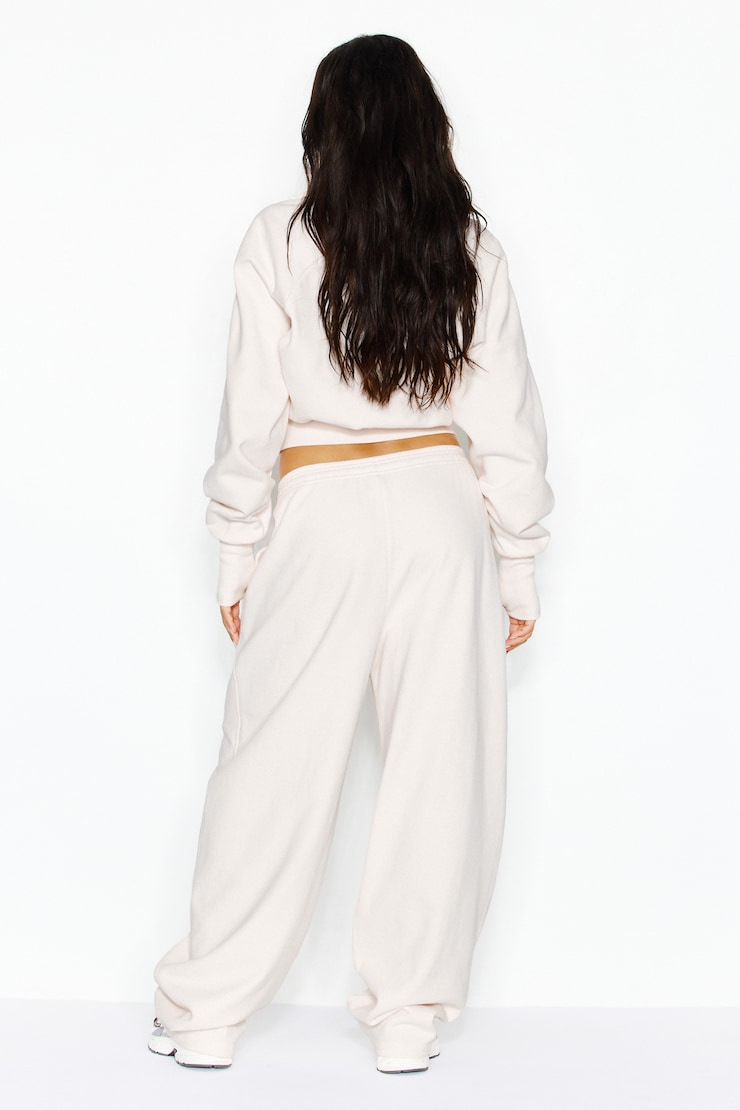 UltraFleece Barrel Leg Sweatpants, Sweet Cream Off-White, large