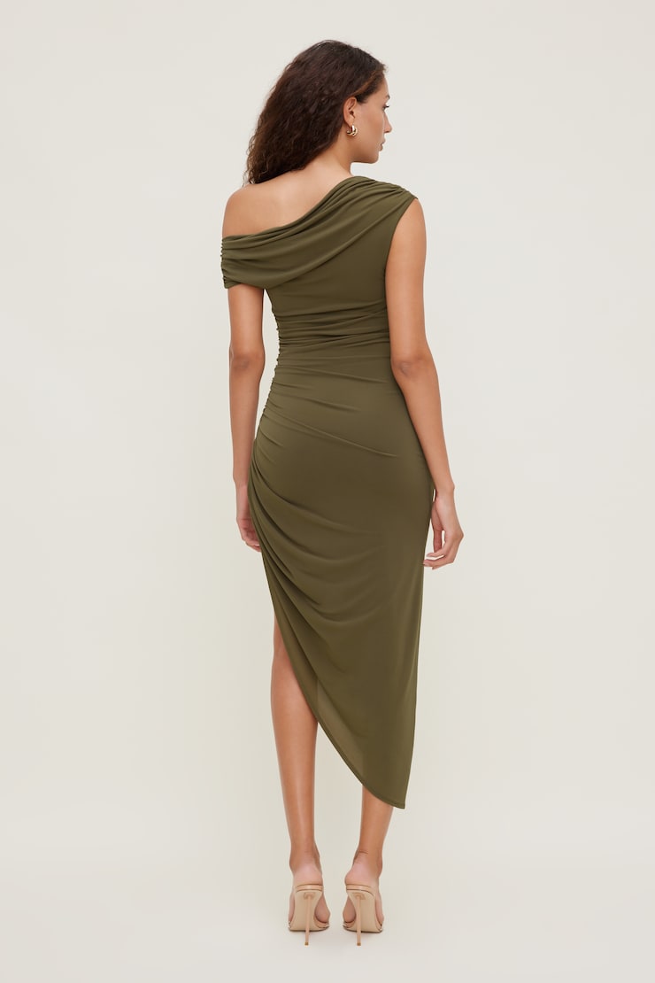 Veronica Asymmetric Midi Dress