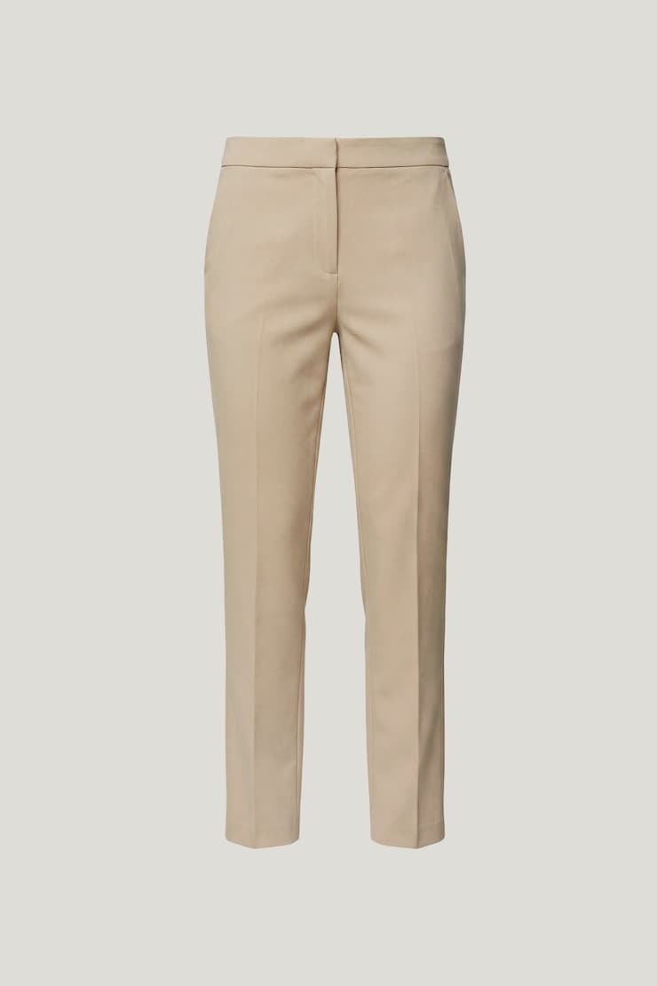High Rise Slim Fit Pants Warm Oats Beige large