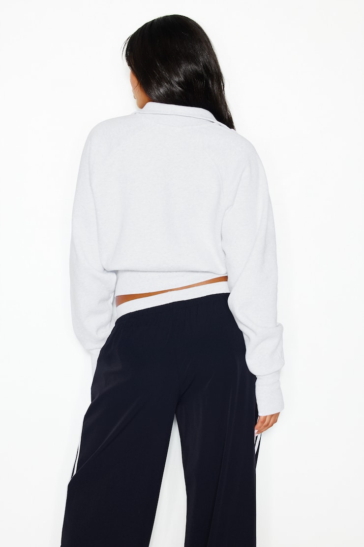 UltraFleece Funnel Half Zip Sweatshirt, Spring Grey Mix, large