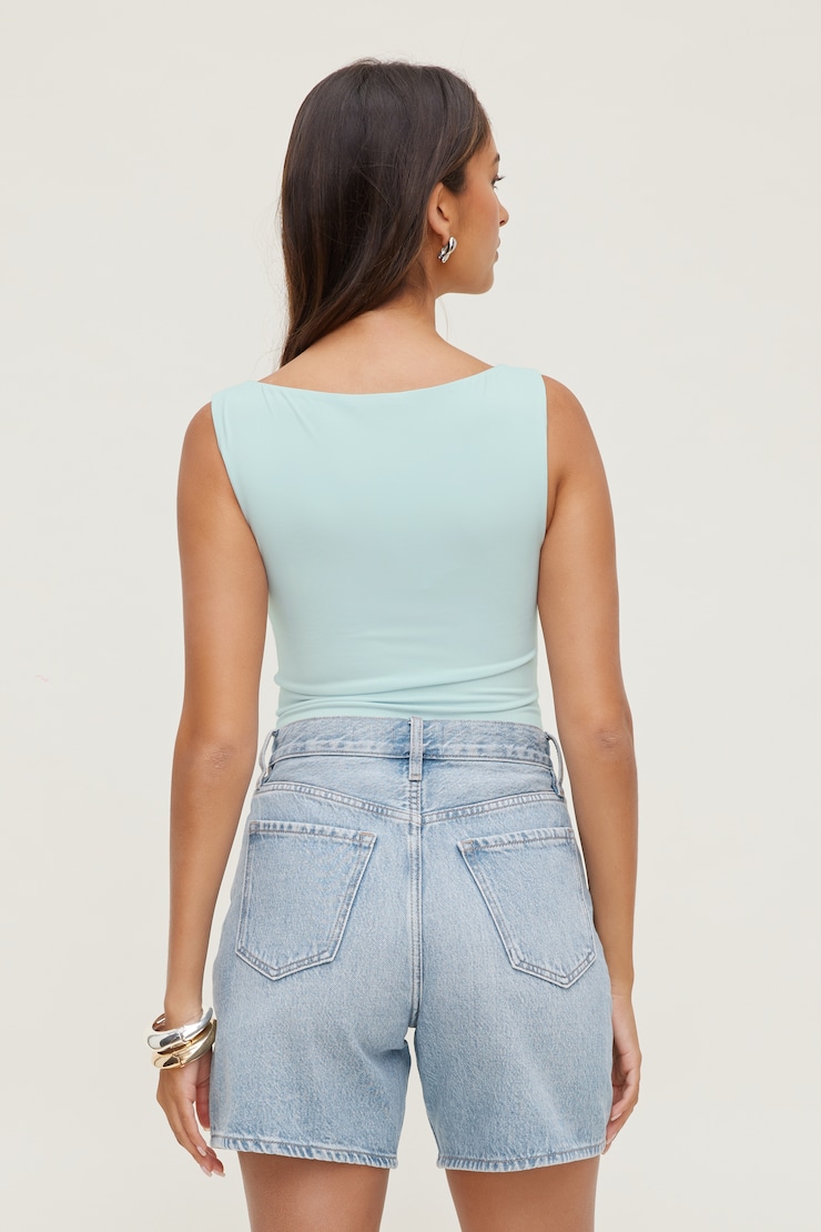 Nola Sculpt Tank Top Wan Blue large