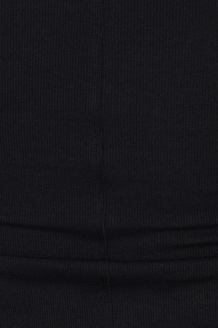 SnatchRib Crewneck Longsleeve Top, Jet Black, large