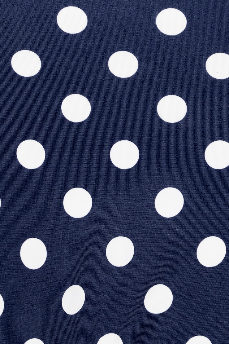 Cheeky Side Tie Bikini Bottom, Blue Depths Dots/Stripes, large
