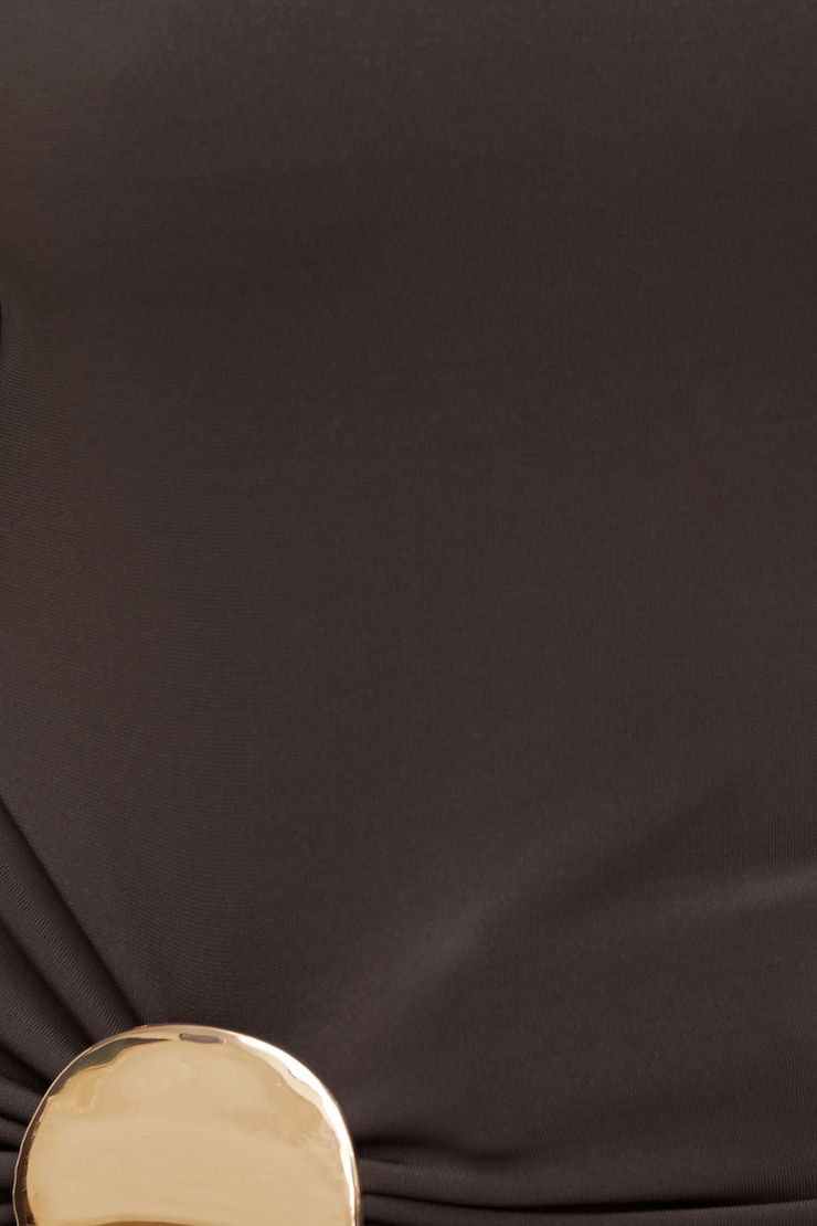 Sculpt Metal Detail Top Java Brown large