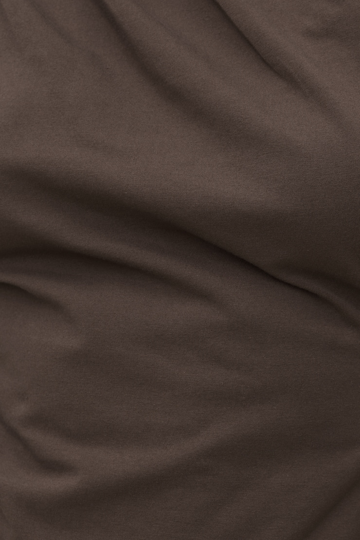 Alexa Cotton Spandex T Shirt Light Mocha Brown large