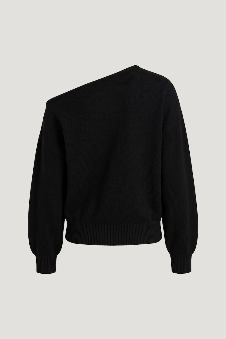 Lola Off Shoulder Sweater Jet Black large