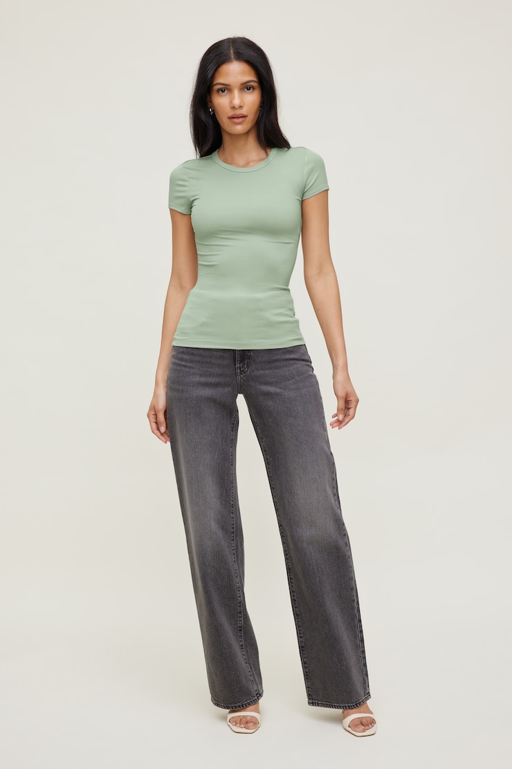 Rumi Crewneck T Shirt Macaroon Mint Blue large