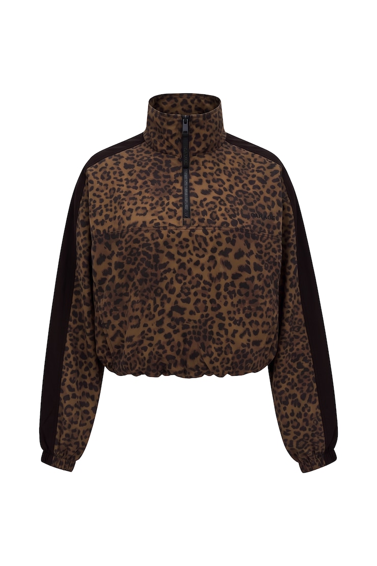 Nylon Anorak Jacket, Untamed Leopard, large