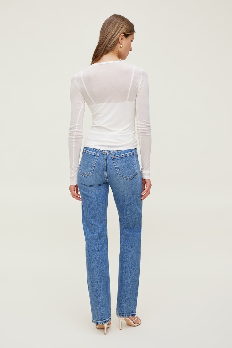 Olivia Comfort High Rise Straight Leg Jeans Medium Indigo / Aspen Blue large