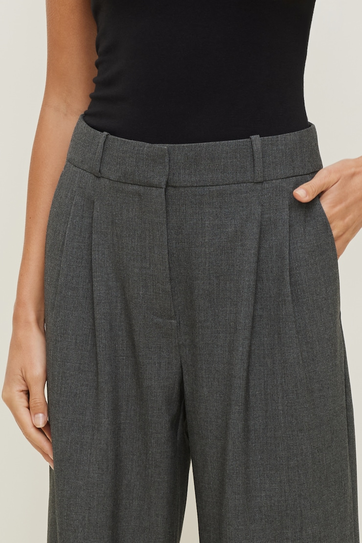 Alex Wide Leg Pants Anchor Grey Melange large