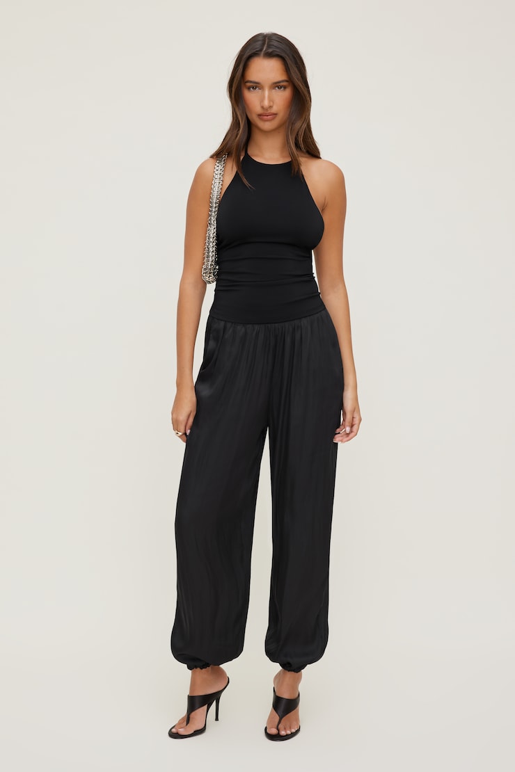Pantalon bouffant en satin