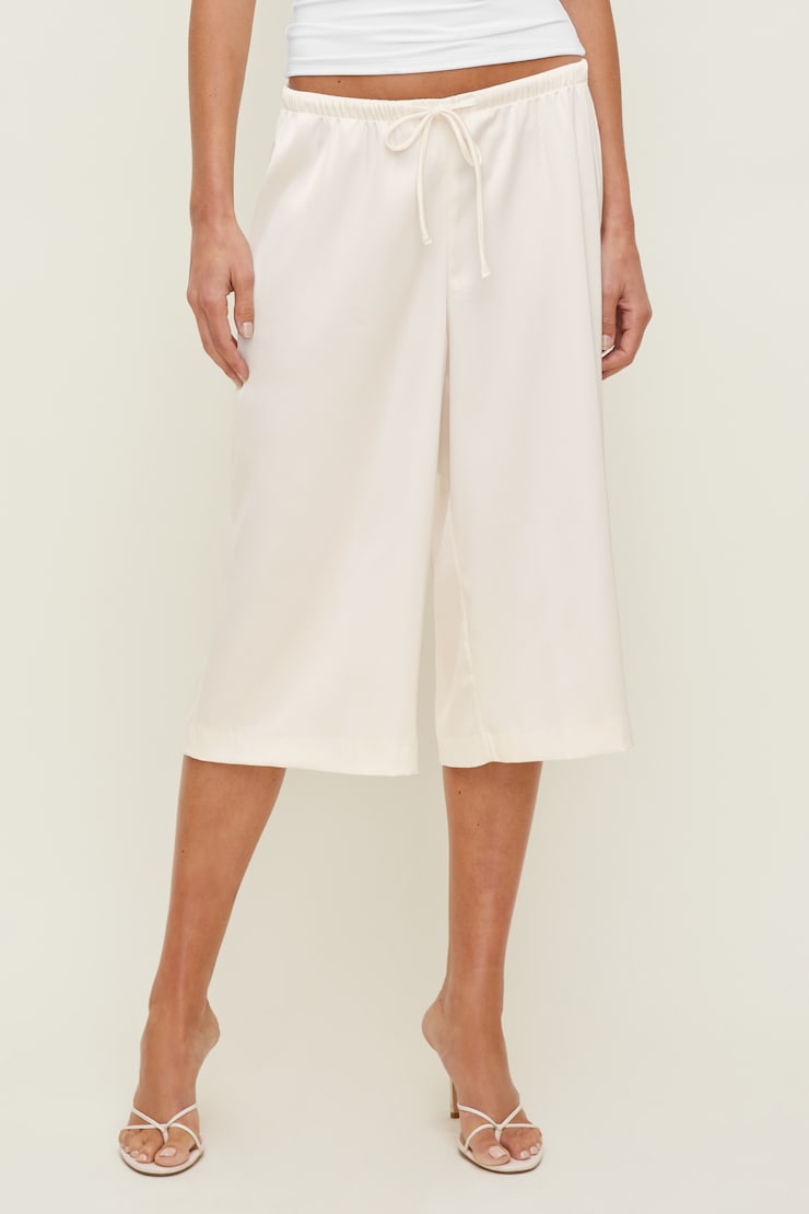 Leo Satin Capri Pants Sea Salt Cream large