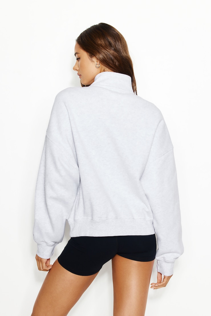 UltraFleece Half Zip Sweatshirt, Spring Grey Mix, large