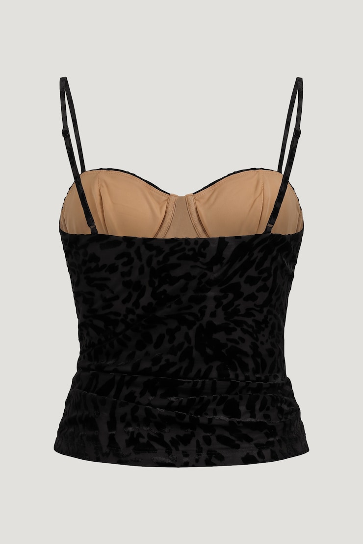 Monet Burnout Top Jet Black large