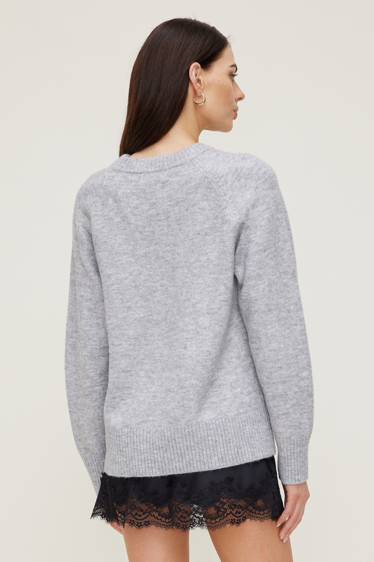 Rory Oversized Sweater Light Grey Mix large