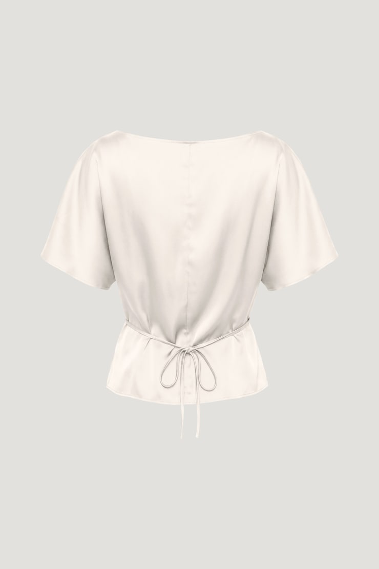 Farra Satin Blouse Sea Salt Cream large