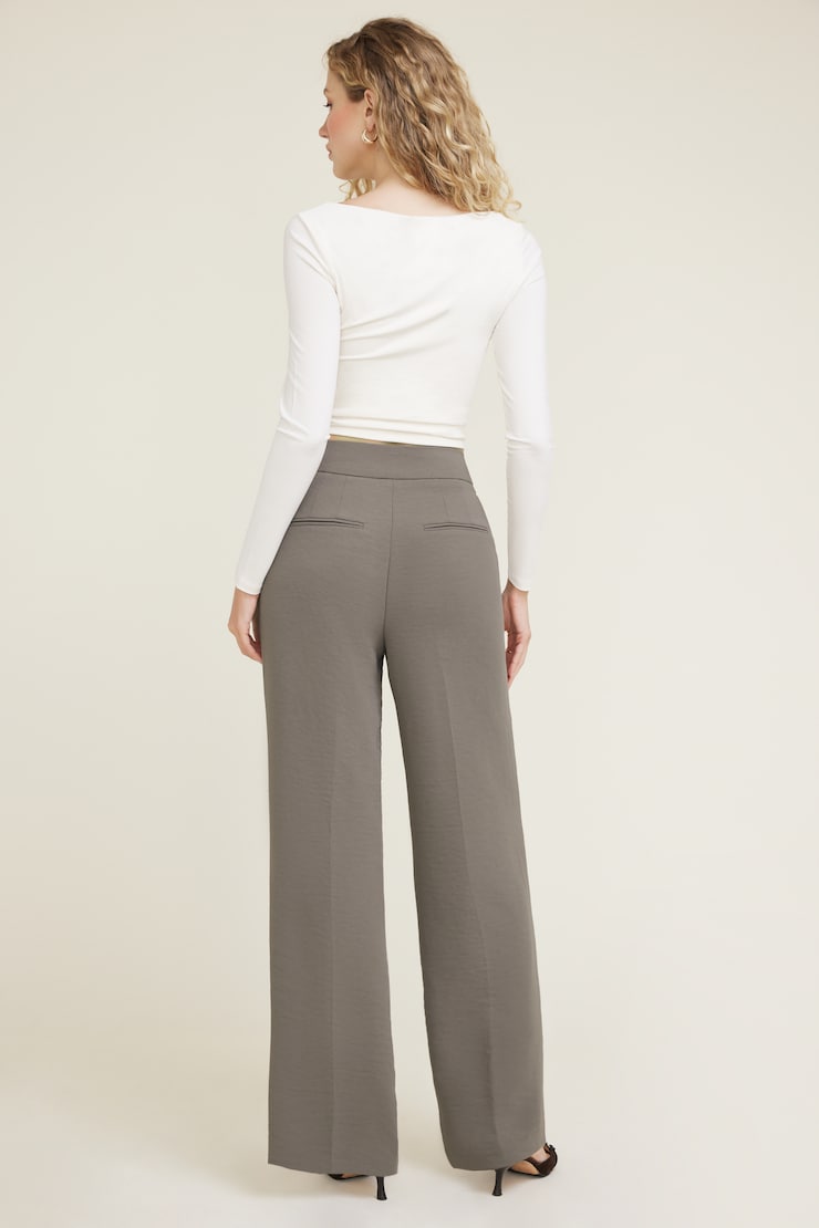 Yasmin Airflow Straight Leg Pants Falcon Brown large