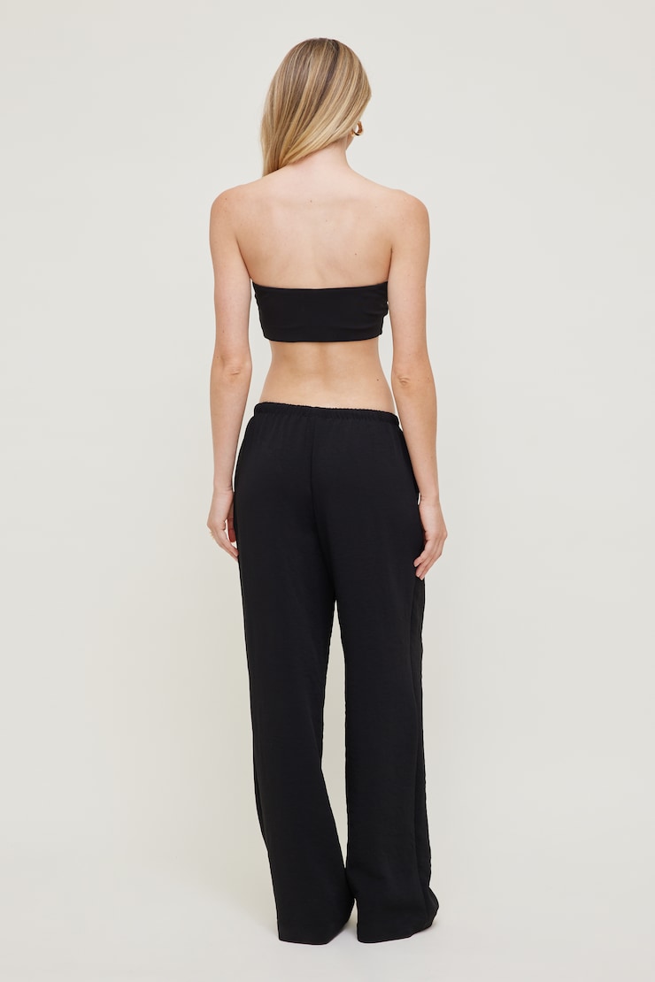 Soutien-gorge bandeau sculptant Noir encre large