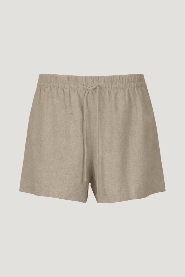 Short à taille haute en lin