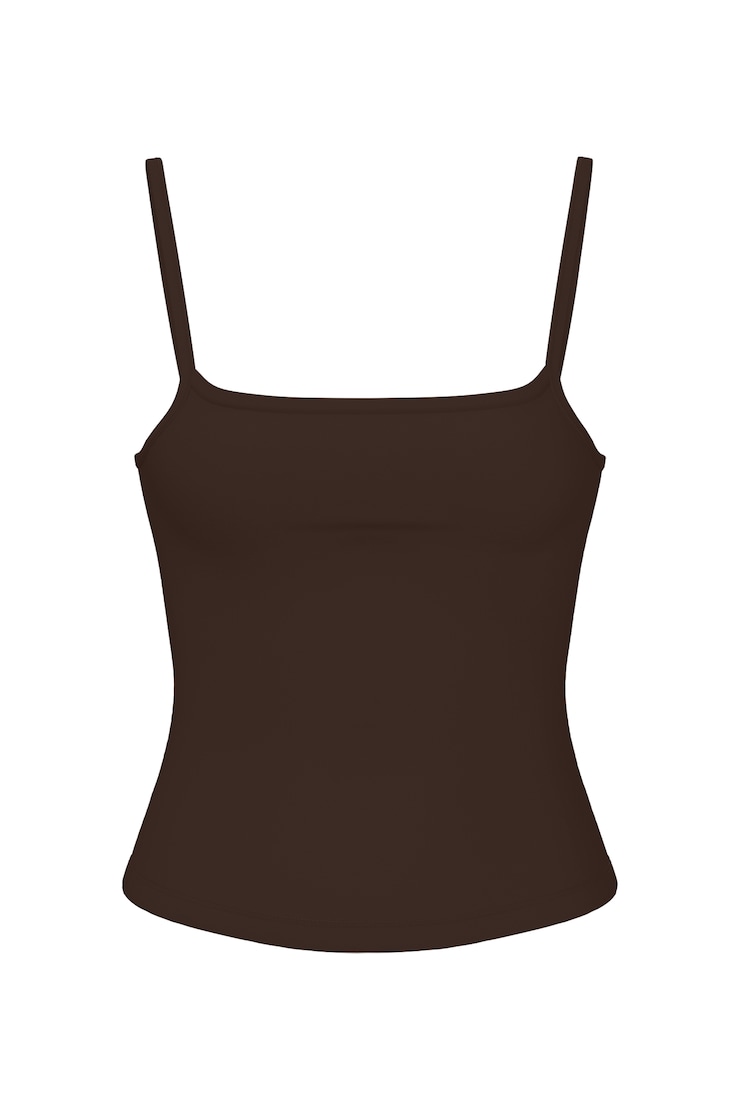 Sleek Scoop Cami Top, Armadillo Brown, large