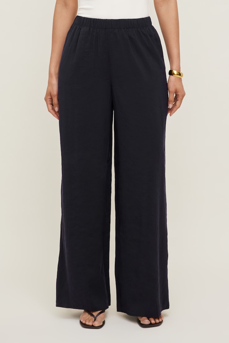 Priya Wide Leg Pants Deep Well Navy large