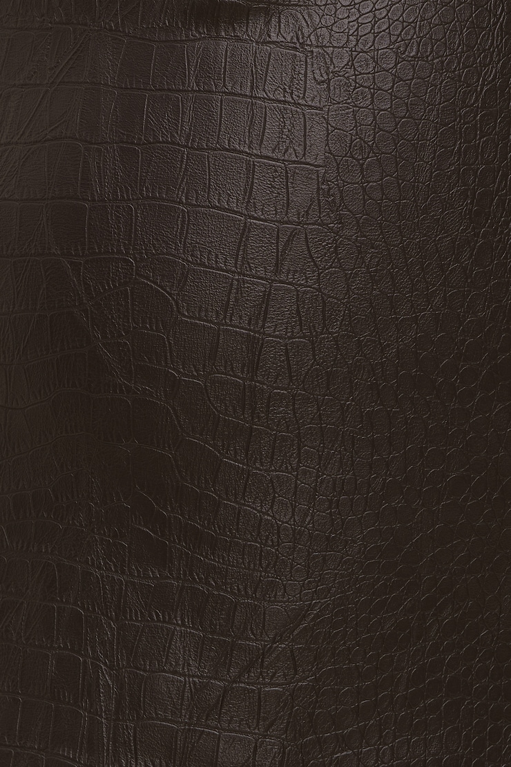 Stacie Croc Faux Leather Mini Skort
