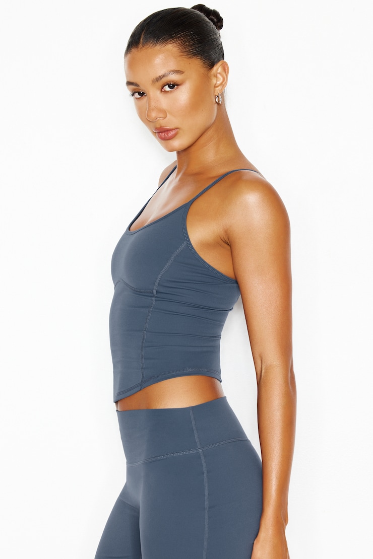 Active Underbust Cami Top, Heated Indigo, large