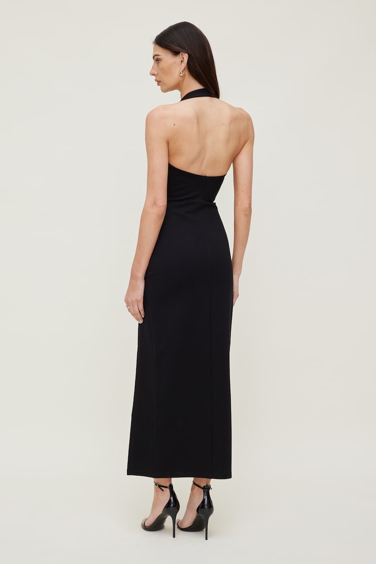 Miya Ponte Maxi Dress Jet Black large