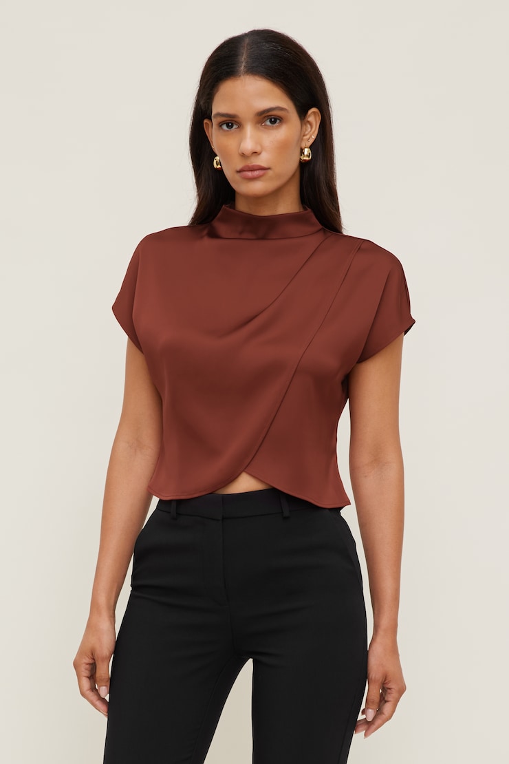 Ella Layered Satin Blouse