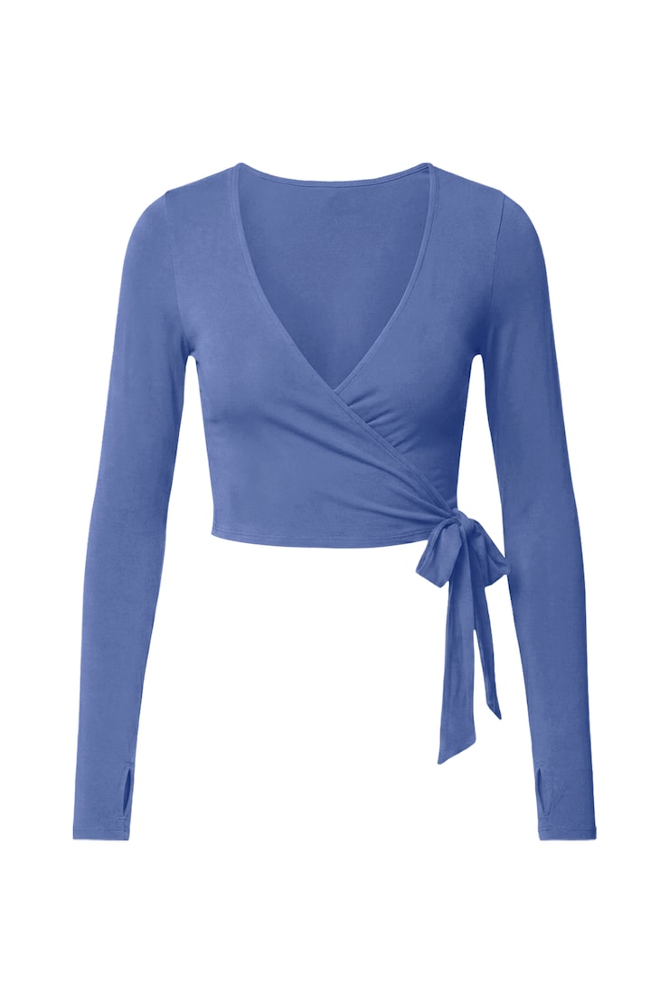 Smooth Long Sleeve Wrap Top
