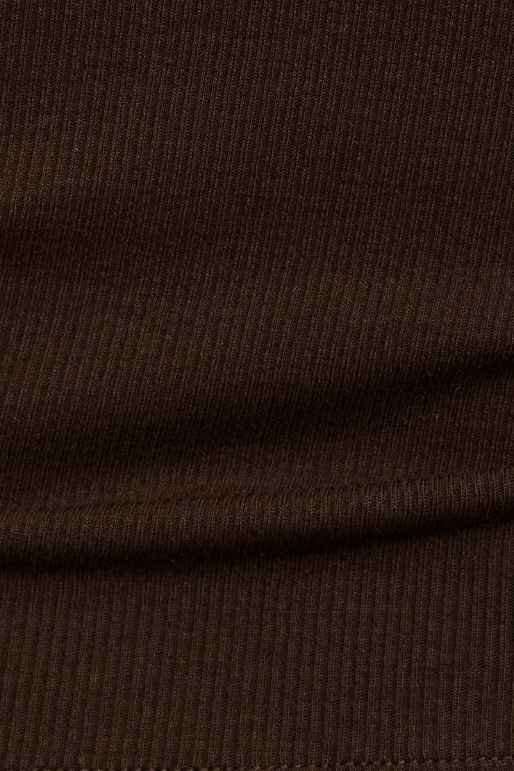 SnatchRib Portrait Halter Top, Armadillo Brown, large
