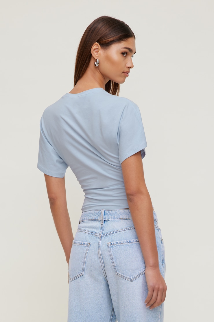 Andrea Jersey T Shirt Heather Blue large