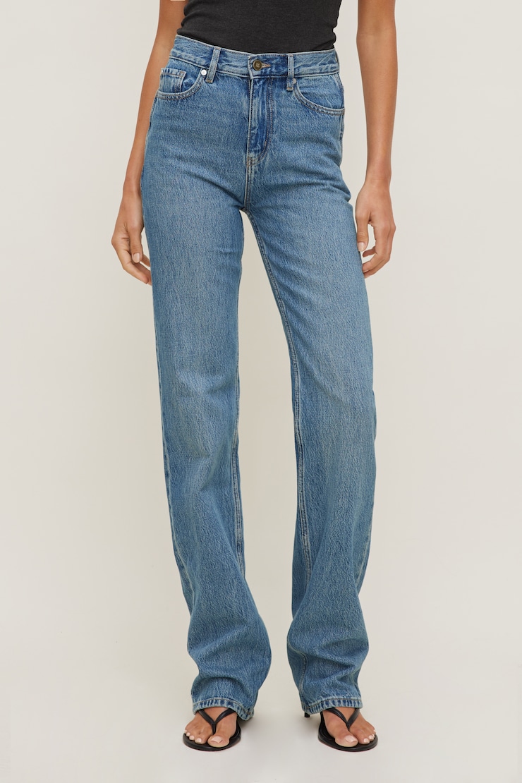 Valentina Ultra High Rise Bootcut Jeans Medium Indigo / Rustic Fade large