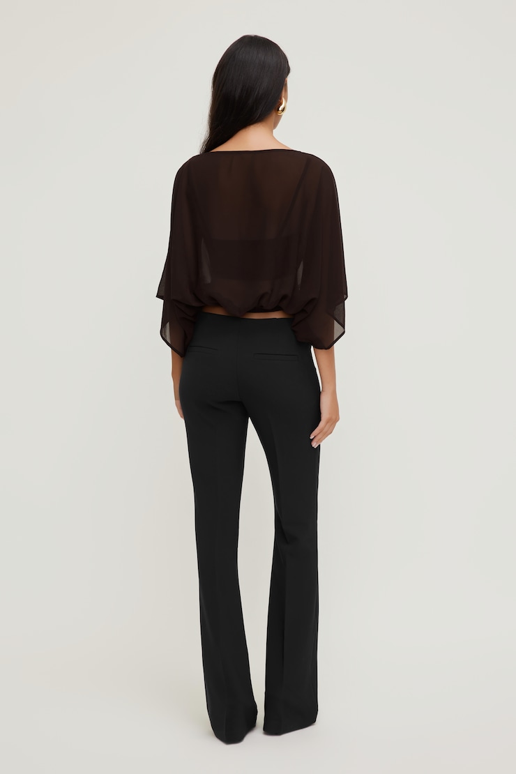Bubble Cape Top Cherry Lacquer Burgundy large