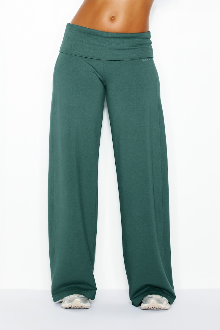 Pantalon à jambe large StretchTerryᵐᶜ brossé, Tentation sarcelle, large