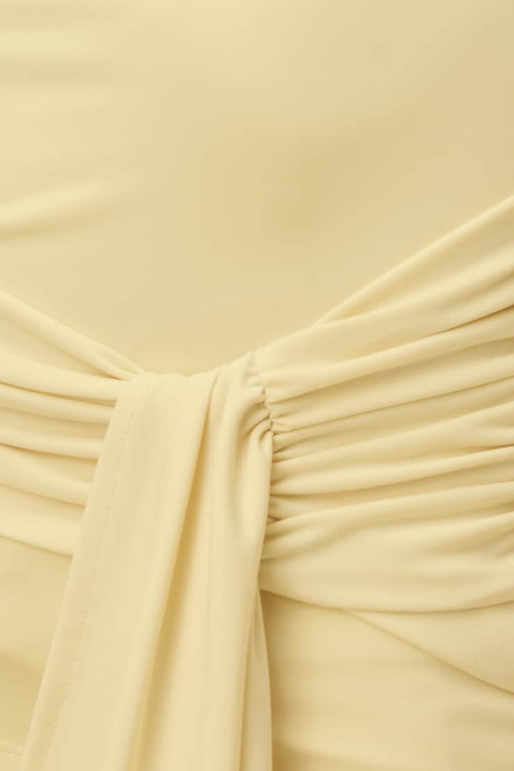 Sculpt Draped Scarf Top Pale Yellow large